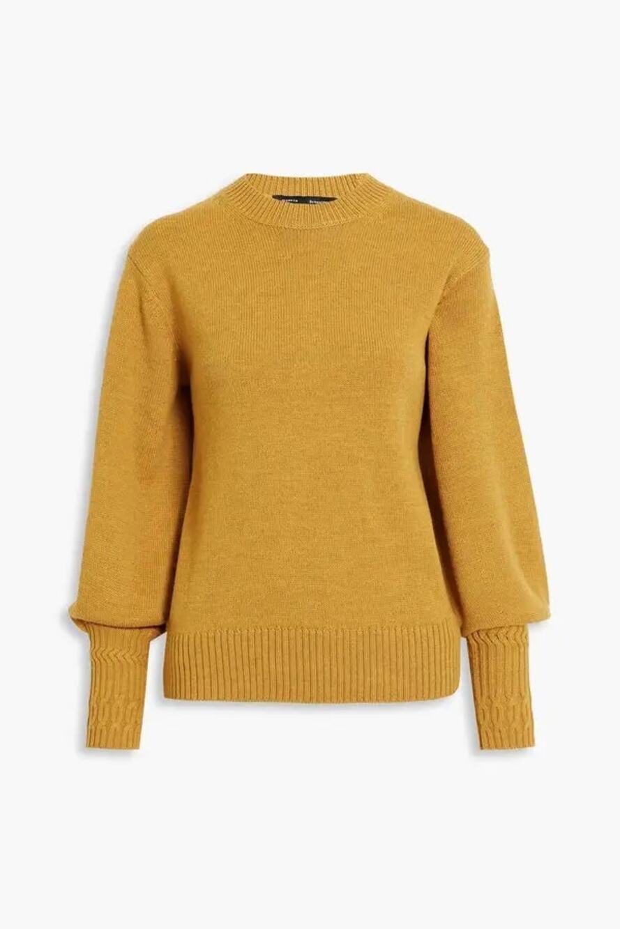 Proenza Schouler Mustard Yellow Saffron Merino Wool Sweater Womens Size M